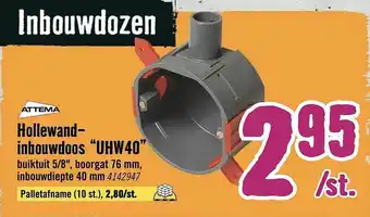 Hornbach Attema Hollewand Inbouwdoos  aanbieding