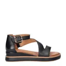Wehkamp Nelson leren sandalen zwart aanbieding
