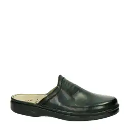 Wehkamp Nelson Anatomic leren pantoffels zwart aanbieding