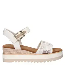 Wehkamp Toms Diana sandalen plateauzool wit aanbieding