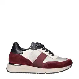 Wehkamp Gabor Comfort Optifit leren sneakers bordeaux/zilver aanbieding