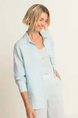 Wehkamp Expresso linnen blouse lichtblauw aanbieding