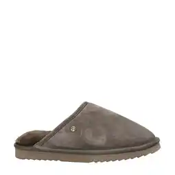Wehkamp Warmbat Australia gevoerde suède pantoffels taupe aanbieding