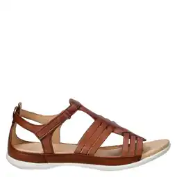 Wehkamp Ecco leren sandalen cognac aanbieding