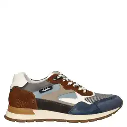 Wehkamp Australian Tiago leren sneakers cognac/blauw aanbieding