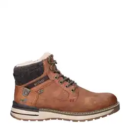 Wehkamp Mustang gevoerde veterboots cognac aanbieding