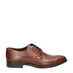 Wehkamp Ecco Melbourne leren veterschoenen bruin aanbieding