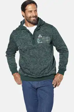 Wehkamp Jan Vanderstorm +FIT Collectie HARGARD gebreide trui Plus Size petrol aanbieding