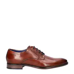 Wehkamp Bugatti leren veterschoenen cognac aanbieding
