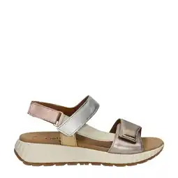 Wehkamp Gabor leren sandalen zilver/goud/roze aanbieding