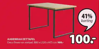 Jysk Aabenraa Eettafel aanbieding