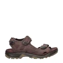 Wehkamp Ecco nubuck sandalen donkerbruin aanbieding