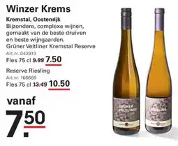 Sligro Winzer Krems Gruner Veltliner Kremstal Reserve aanbieding