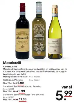 Sligro Maschiarelli Montepulciano d'Abruzzo aanbieding