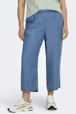 Wehkamp ONLY CARMAKOMA highwaist casual broek blauw aanbieding
