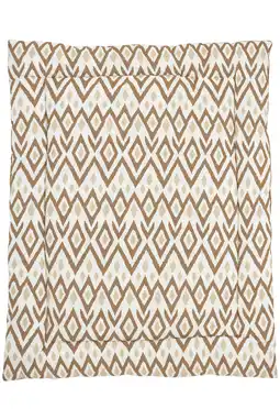 Wehkamp Meyco reversible boxkleed Ikat/Uni 80x100 cm Sand/Toffee aanbieding
