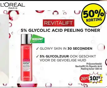 Kruidvat 5% Glycolic Acid Peeling Toner aanbieding