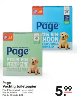 Sligro Page Vochtig toiletpapier aanbieding
