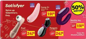 Kruidvat Satisfyer Pro2 Air Pulse Vibrator, Curvy 2+ Double Air Pulse Vibrator, Penguin Air Pulse Vibrator Of Double Joy Couples Vibra aanbieding