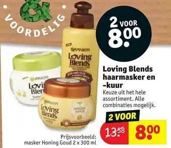 Kruidvat Garnier Loving Blends Haarmasker En -Kuur aanbieding