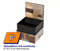 Action Oplaadbare led-wandlamp aanbieding