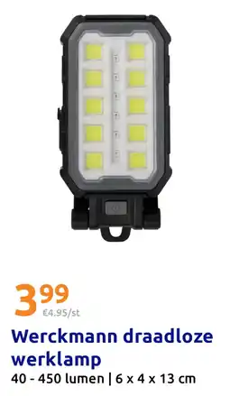 Action Werckmann draadloze werklamp aanbieding