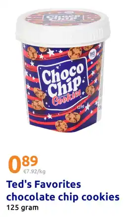 Action Ted's Favorites chocolate chip cookies aanbieding