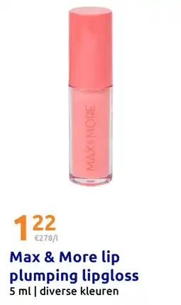 Action Max & More lip plumping lipgloss aanbieding