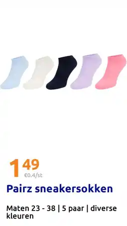 Action Pairz sneakersokken aanbieding