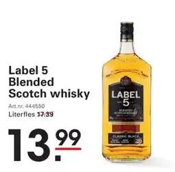 Sligro Label 5 Blended Scotch whisky aanbieding