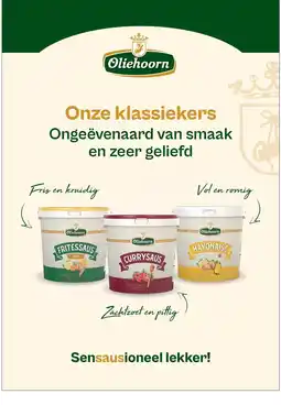 Sligro Oliehoorn Fritessaus, Currysaus, Mayonaise aanbieding