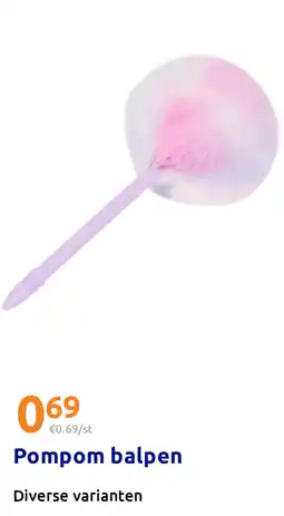 Action Pompom balpen aanbieding