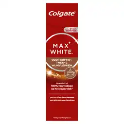 Dekamarkt Colgate Tandpasta max white coffee-tea-wine aanbieding