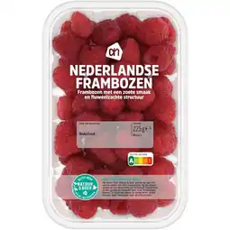 Albert Heijn AH Nederlandse frambozen aanbieding