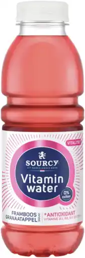 Albert Heijn Sourcy Vitaminwater framboos granaatappel aanbieding