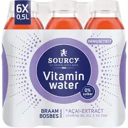Albert Heijn Sourcy Vitaminwater braam acai 6-pack aanbieding