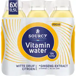 Albert Heijn Sourcy Vitaminwater citroen 6-pack aanbieding
