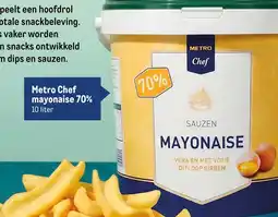 Makro Metro Chef mayonaise 70% aanbieding