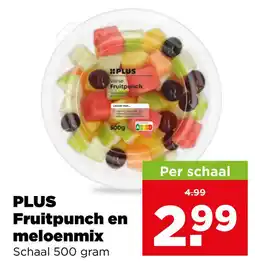 PLUS Plus fruitpunch en meloenmix aanbieding