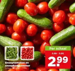 PLUS Snoeptomaten en snoepkomkommer aanbieding
