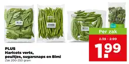 PLUS Plus haricots verts, peultjes, sugarsnaps en bimi aanbieding