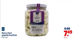 Makro Metro chef gepelde knoflook aanbieding