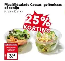 Coop Maaltijdsalade Caesar, geitenkaas of tonijn aanbieding