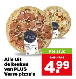 PLUS Alle uit de keuken van plus verse pizza's aanbieding