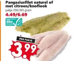 Coop Pangasiusfilet naturel of met citroen/knoflook aanbieding