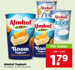 PLUS Almhof Yoghurt aanbieding