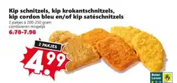 Coop Kip schnitzels, kip krokantschnitzels, kip cordon bleu en/of kip satéschnitzels aanbieding