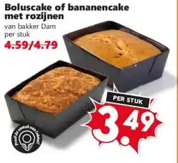 Coop Boluscake of bananencake met rozijnen aanbieding