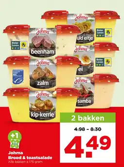 PLUS Johma brood & toastsalade aanbieding