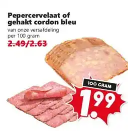 Coop Pepercervelaat of gehakt cordon bleu aanbieding